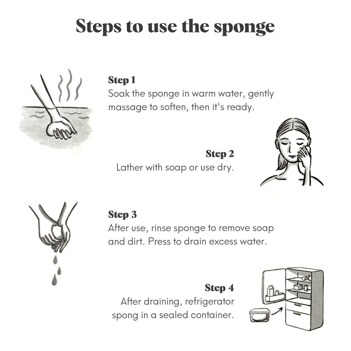 ILEM JAPAN Natural Konjac Body Sponge - Soft White Sponge