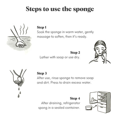 ILEM JAPAN Natural Konjac Body Sponge - Soft White Sponge