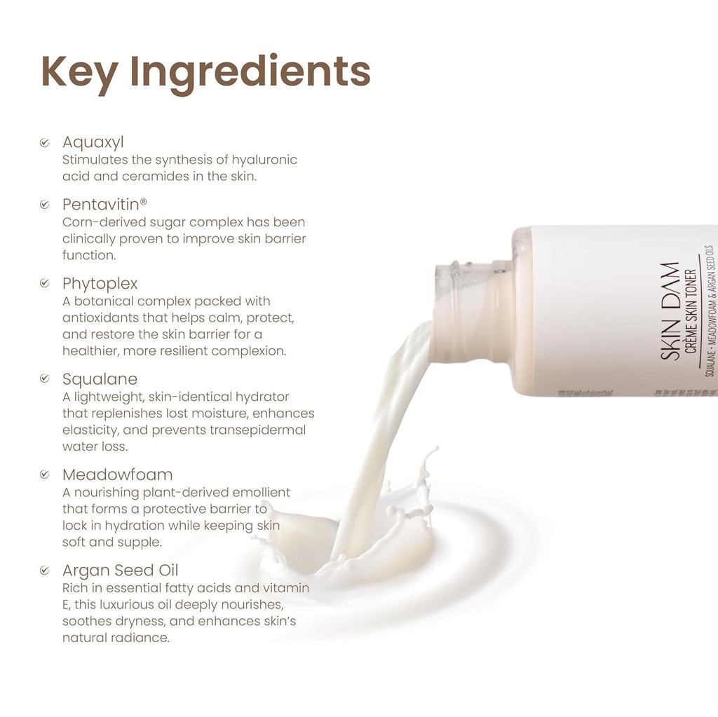 Personal Touch Skindam CrÃ¨me Milky Skin Toner & Mist 2 In 1 | Squalene, Meadowfoam, Argan Seed Oil, Buildable, Weightless, Makeup Friendly | Oily Dry Sensitive Combination | 72 Hours Hydration | 100 ML