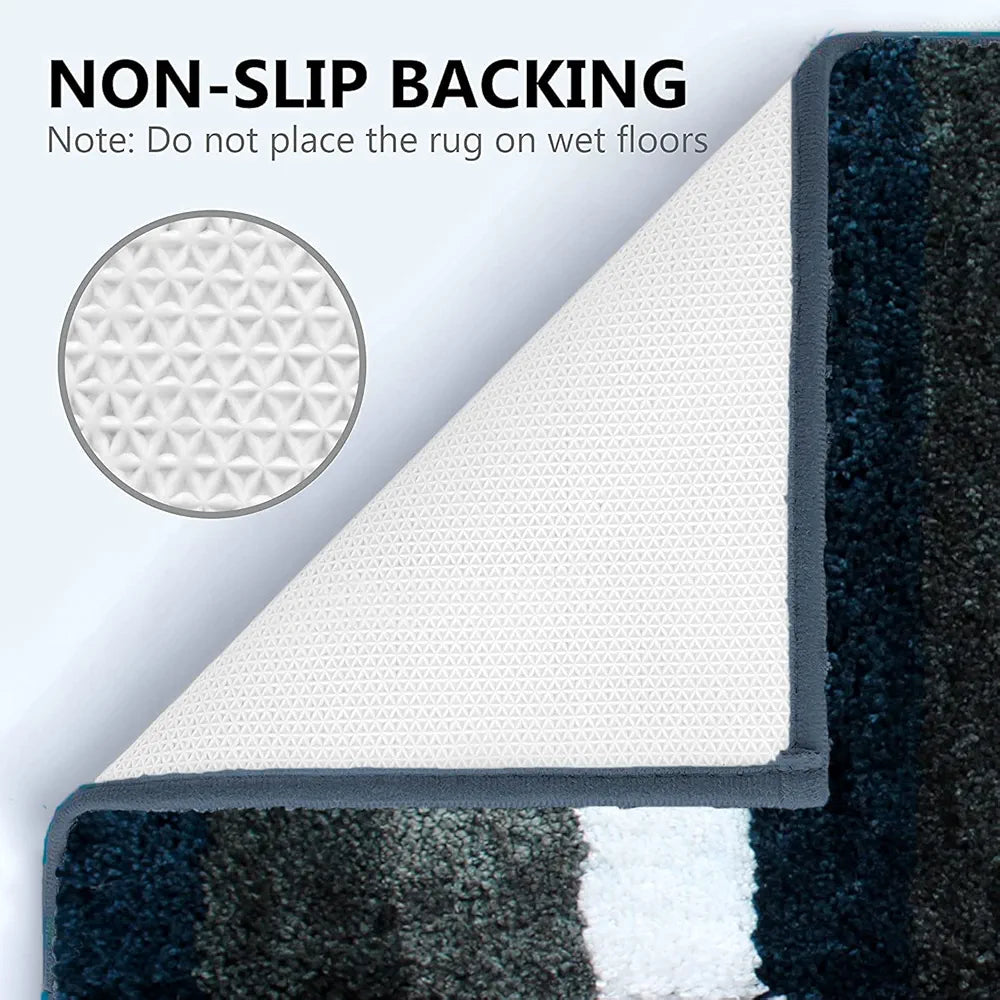 Luxe Home Bath Mat Super Soft Microfiber Non Slip Jericho Bathroom mats 40x60 cm Colour Forest Green