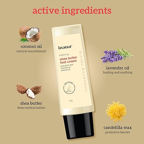 Inatur Shea Butter Foot Cream - 50 gms