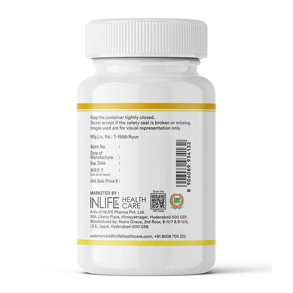 INLIFE Natural Lemon Coriander Oil Capsules | Kidney Support Supplement | Detox Renal Care, Digestion & Immune Health - 60 Liquid Filled Vegetarian Capsules