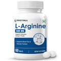 Biotrex Nutraceuticals L-Arginine 500mg Supplement | Nitric Oxide Booster & Muscle Growth | Blood Flow & Heart Health | Pre Workout | Non-GMO | 60 Tablets
