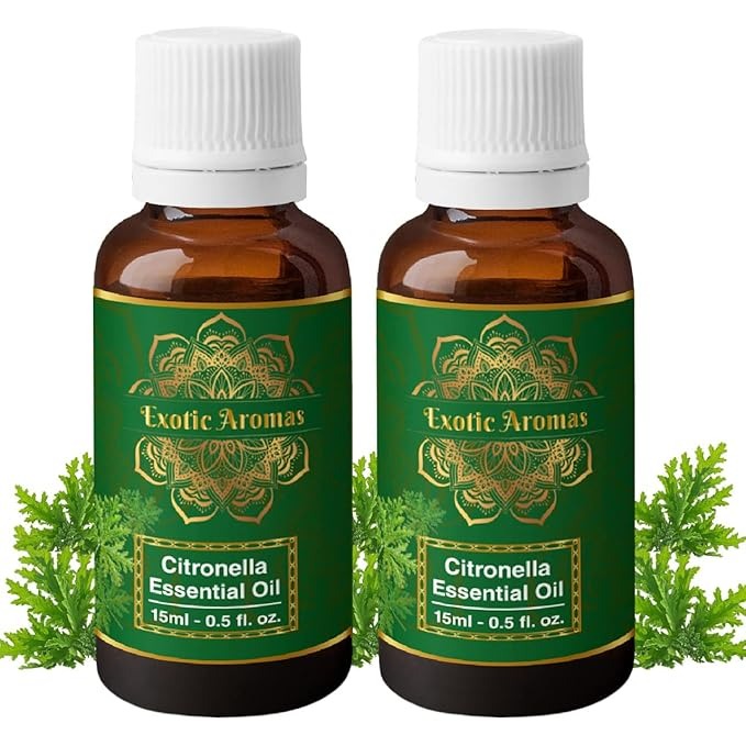 Exotic Aromas Citronella Essential Oil for Aroma Therapy - 15 ml (Pack of 2)