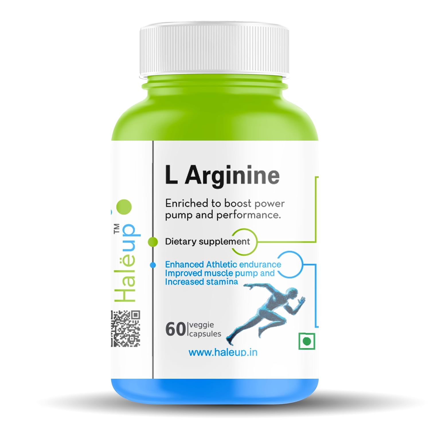 Haleup L-Arginine 1000 mg Veg Capsules