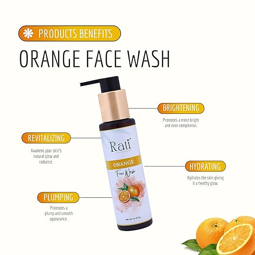 Rati Ayurveda Orange Vitamin C Face Wash - 100 ml