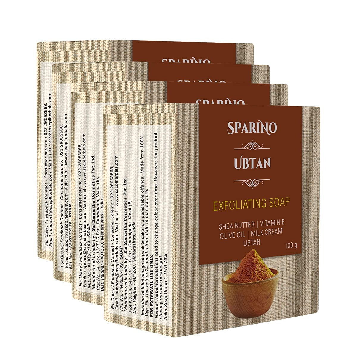 Sscpl Herbals Ubtan Shea Butter Soap - 100 gms (Pack of 4)