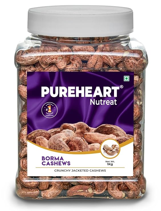 Pureheart Borma Cashews/Skin Unpeeled Cashews - 1 kg