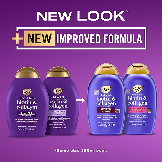 Ogx Thick & Full Biotin & Collagen Volumizing Shampoo For Thin Hair - 385 ml