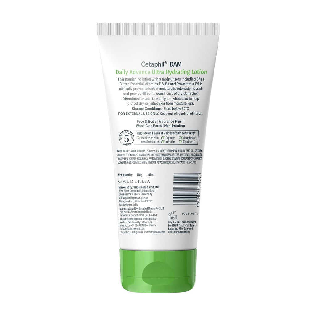 Cetaphil Dam Advance Ultra Hydrating Lotion For All Skin 100g