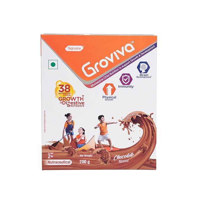 Groviva Wholesome Child Nutrition for Growth & Development (Chocolate) - 200 gms