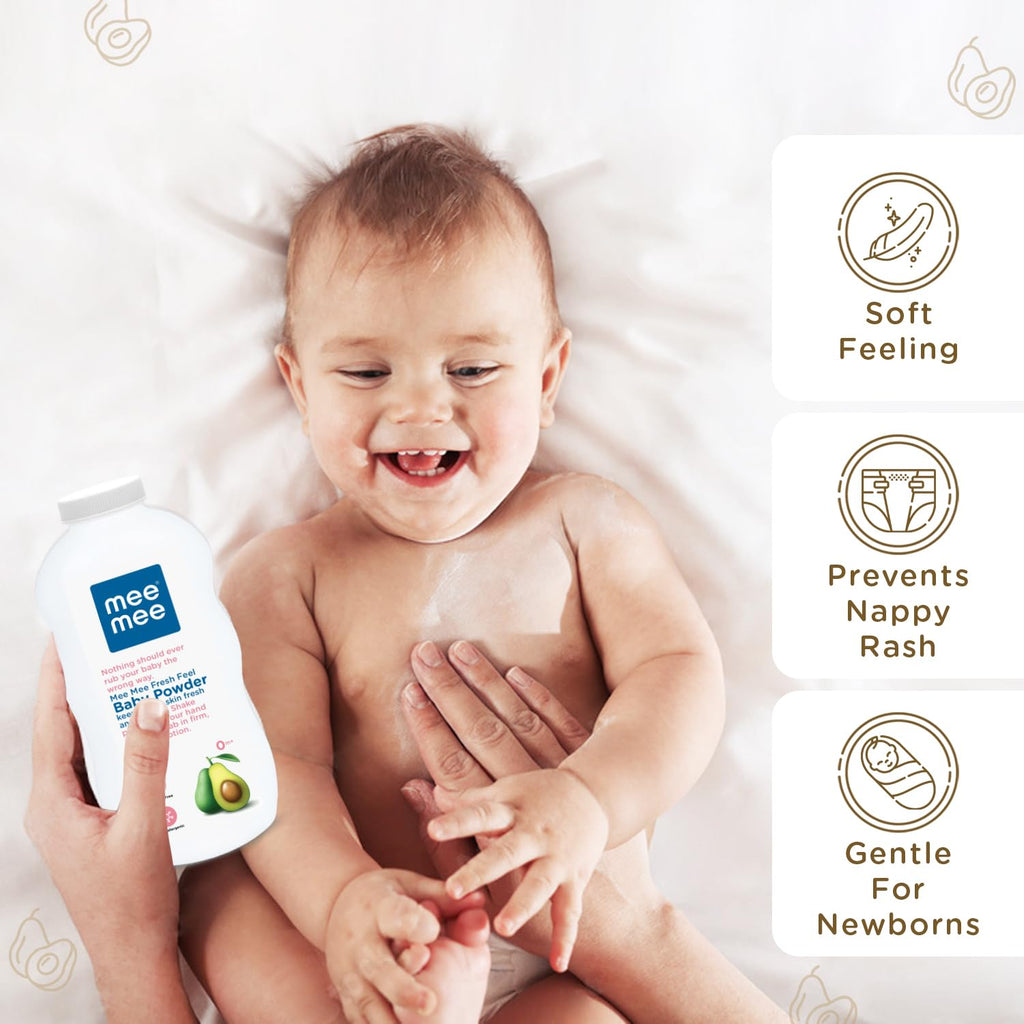 Mee Mee Baby Talcum Powder - 400 gms (Pack of 2)
