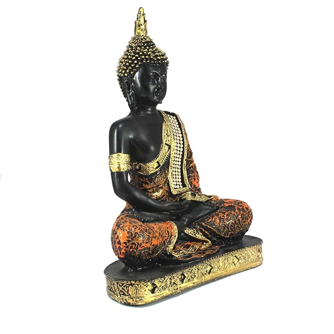 Ecraftindia Resin Meditating Lord Buddha Statue | Serene Home Decor Accent