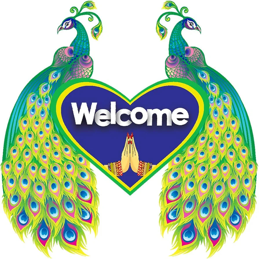 Rangoli White Glossy Vinyl Wall Sticker Premium Self-Adhesive Waterproof Design-20