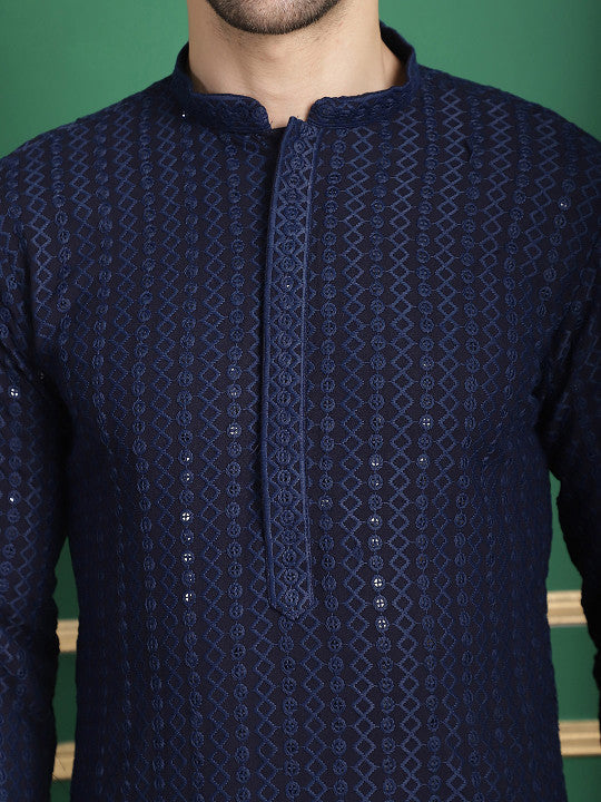 Anouk Geometric Sequinned Kurta