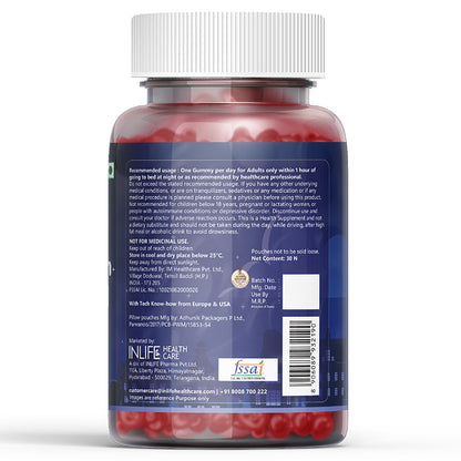 INLIFE Melatonin Gummies 5mg Supplement â€“ 30 gummies