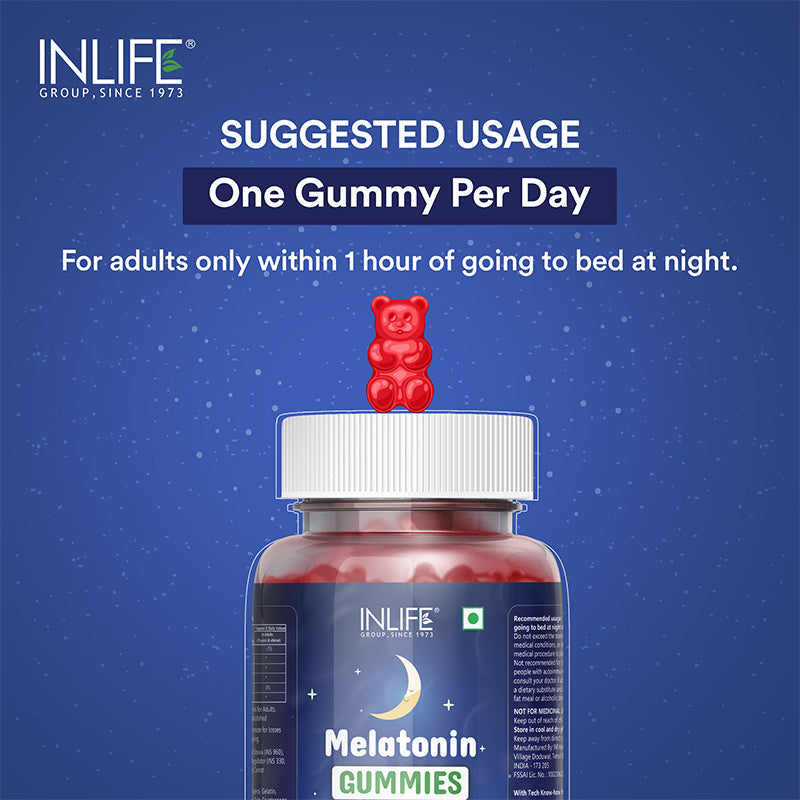 INLIFE Melatonin Gummies 5mg Supplement â€“ 30 gummies