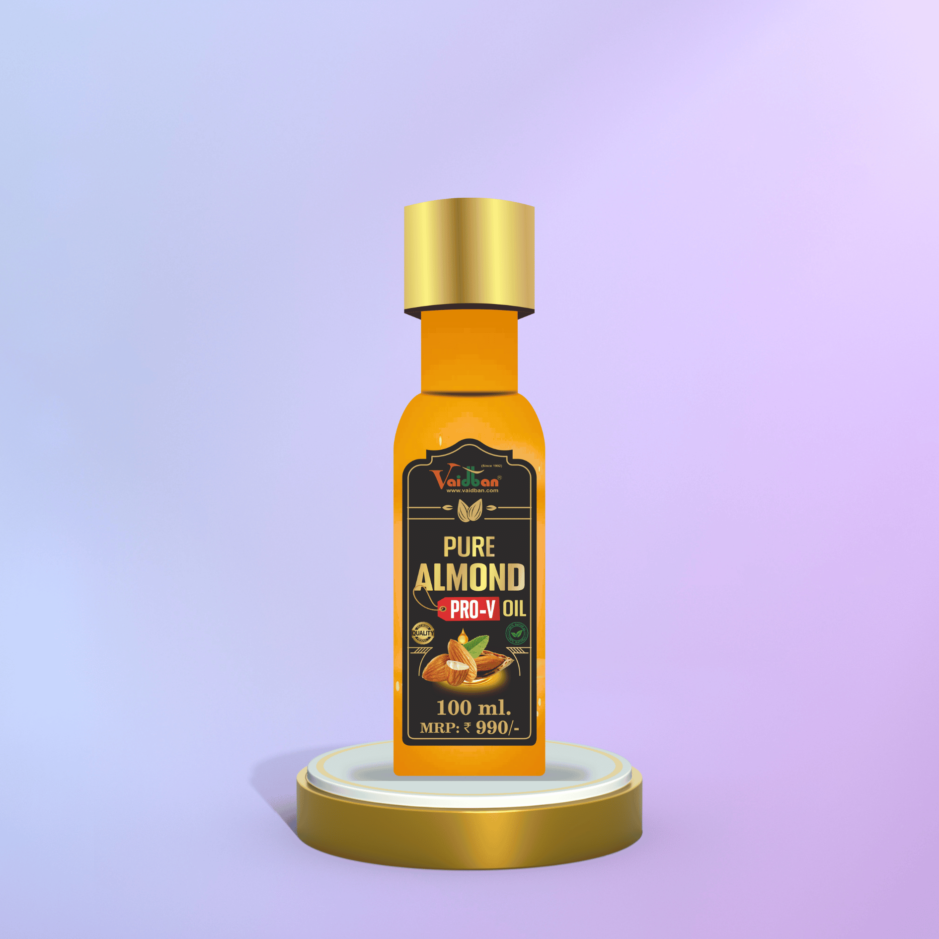 Vaidban Pure Almond Pro-V Oil - 100 ml