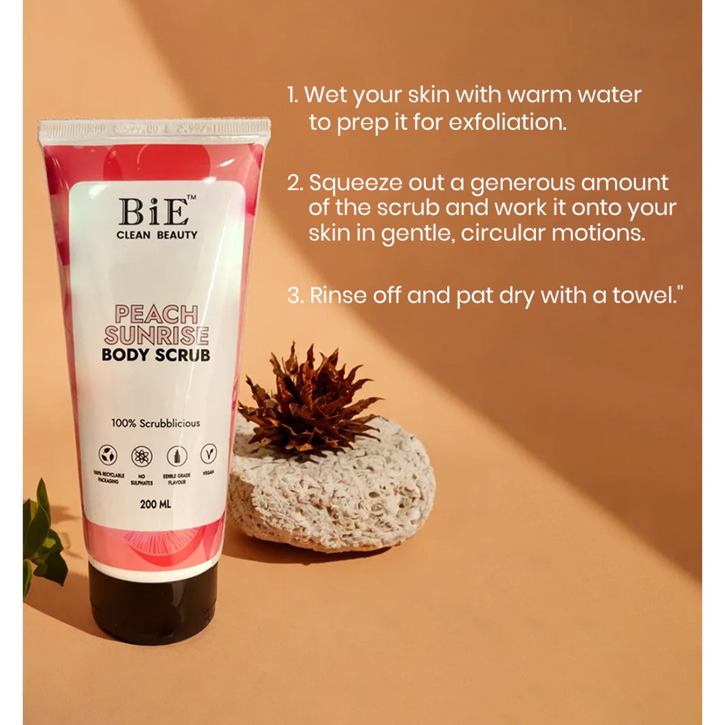 BiE Peach Sunrise Body Scrub