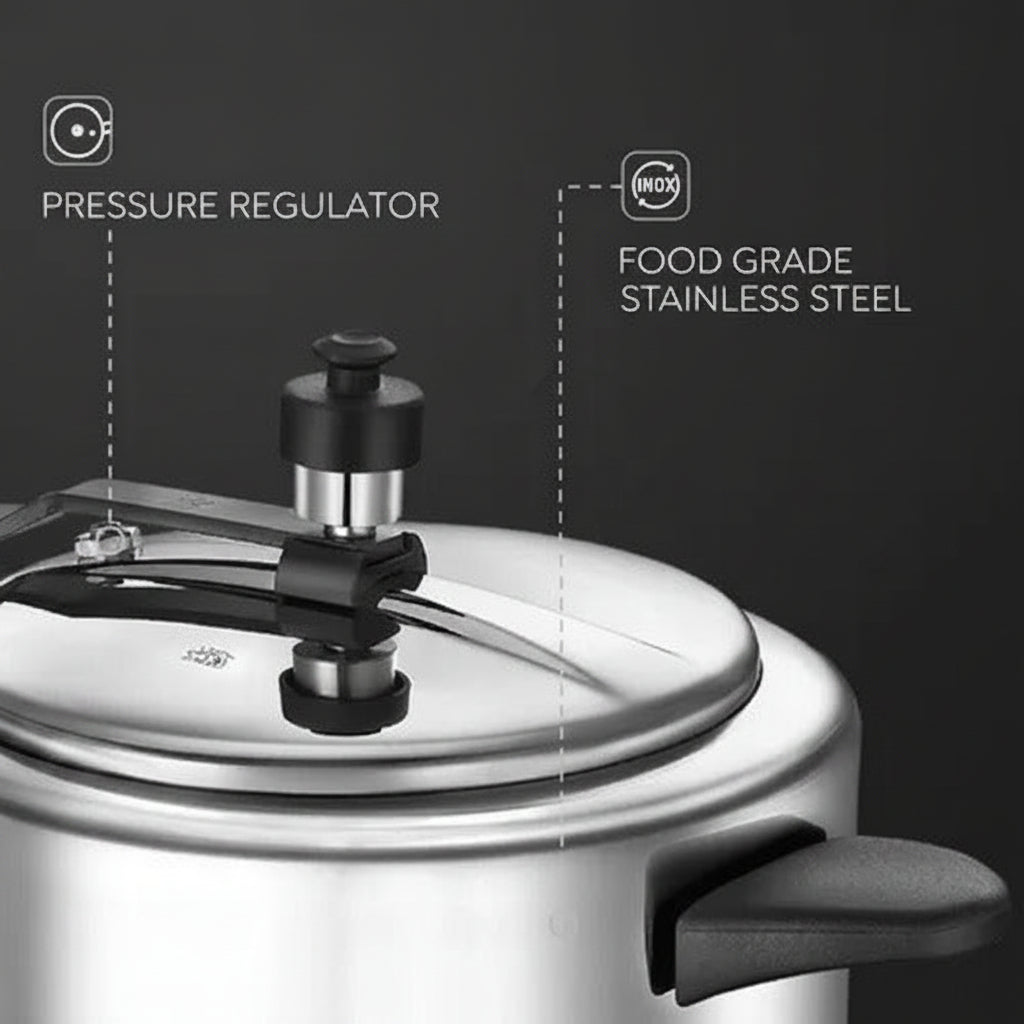 Judge by Prestige 5L Classic Stainless Steel Pressure Cooker Inner Lid Gas & Induction