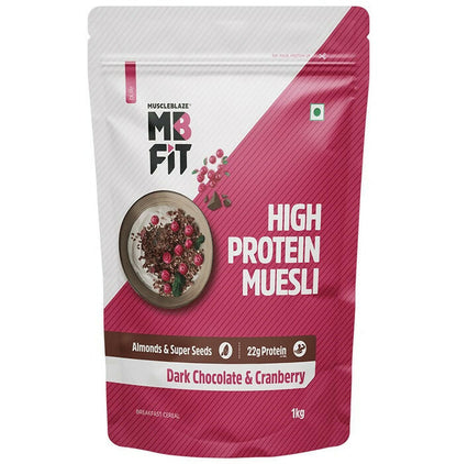 MuscleBlaze Fit High Protein Muesli - Dark Chocolate & Cranberry
