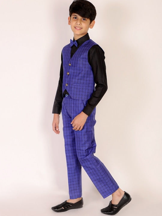 Pro Ethic Style Developer Boys 3 Piece Checked Suit Set