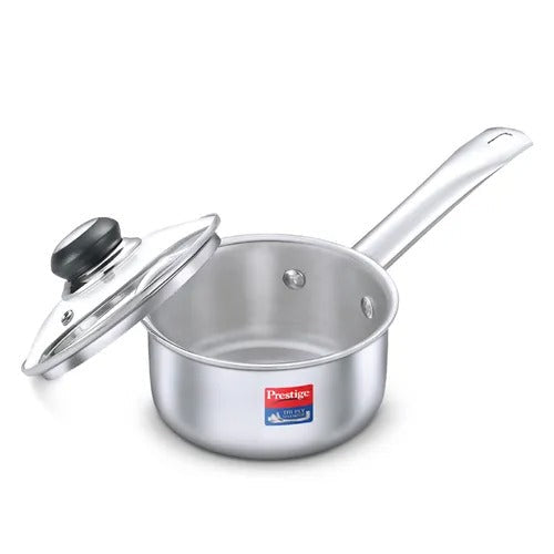 Prestige Tri-Ply Splendor Stainless Steel Sauce Pan with Glass Lid