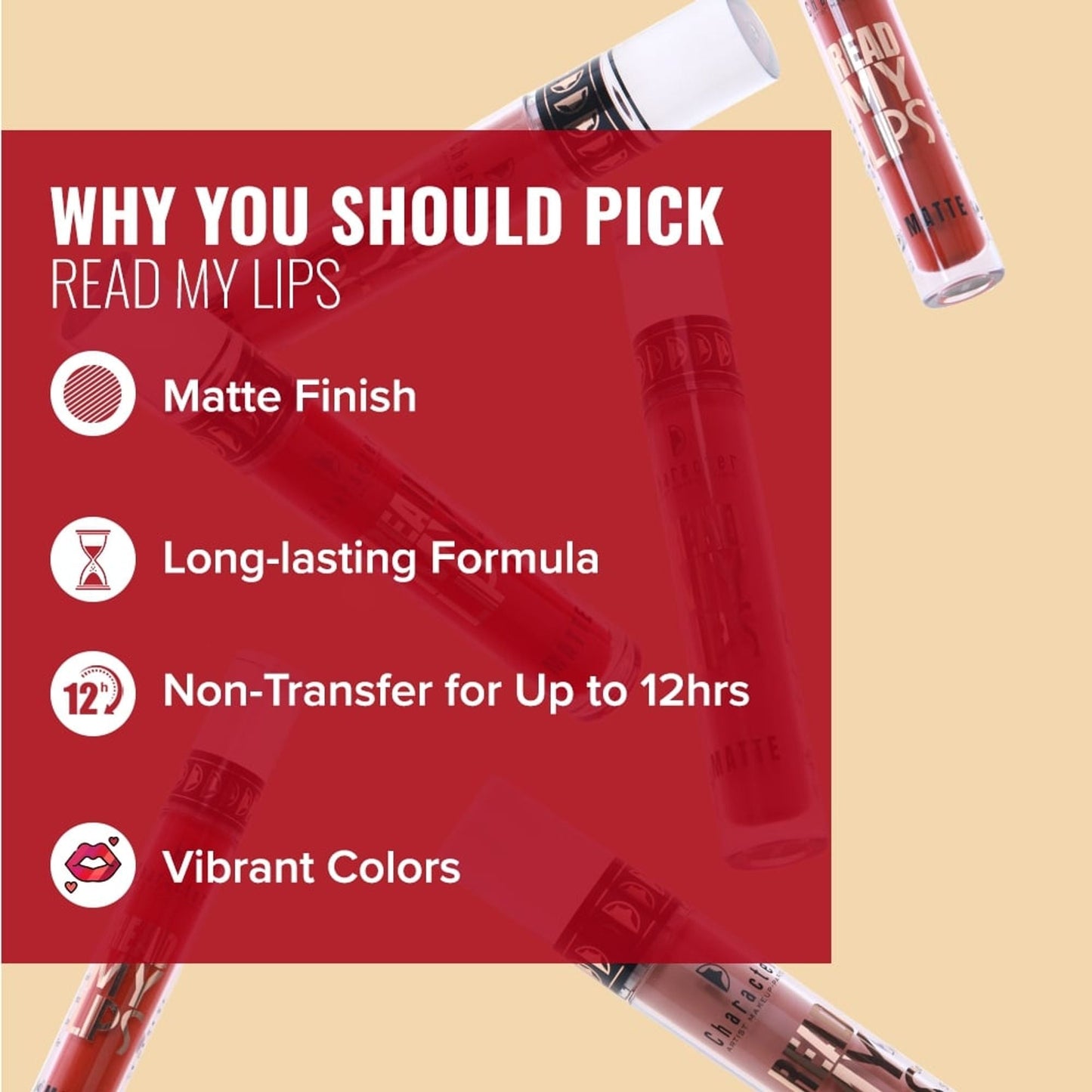 Character Read My Lips Matte Liquid Lipstick - Blow A Kiss 003