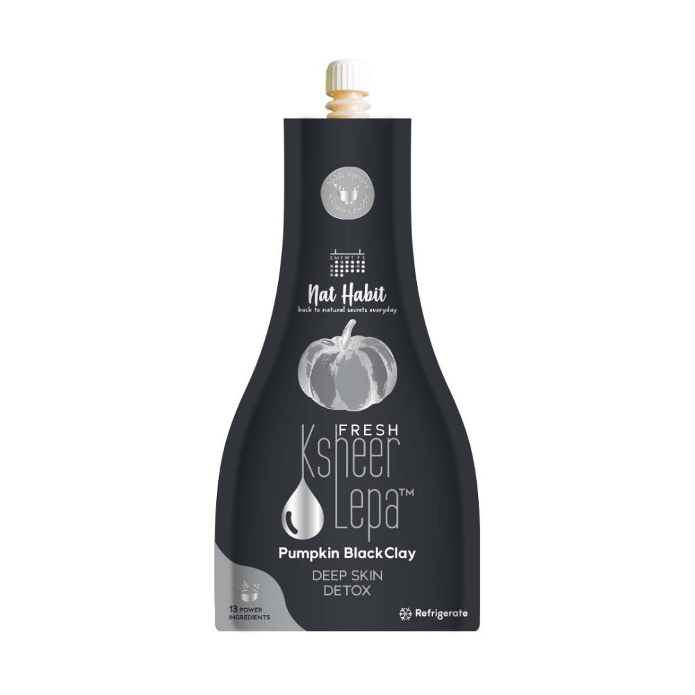 Nat Habit Fresh Pumpkin & Black Clay Face Mask – 40g | Ayurvedic Deep Cleanse