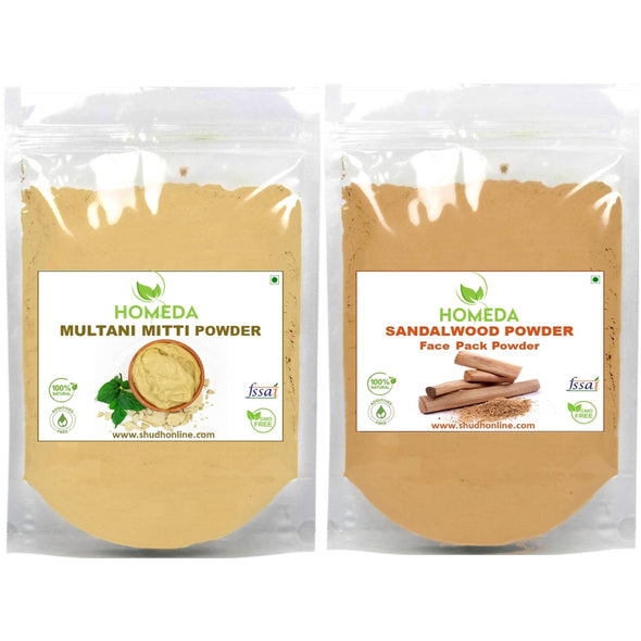 Homeda Pure Sandalwood & Multani Mitti Powder Combo