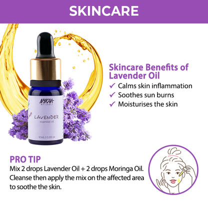 Nykaa Naturals Lavender Essential Oil - Combats skin inflammation and Dandruff - 100% Natural
