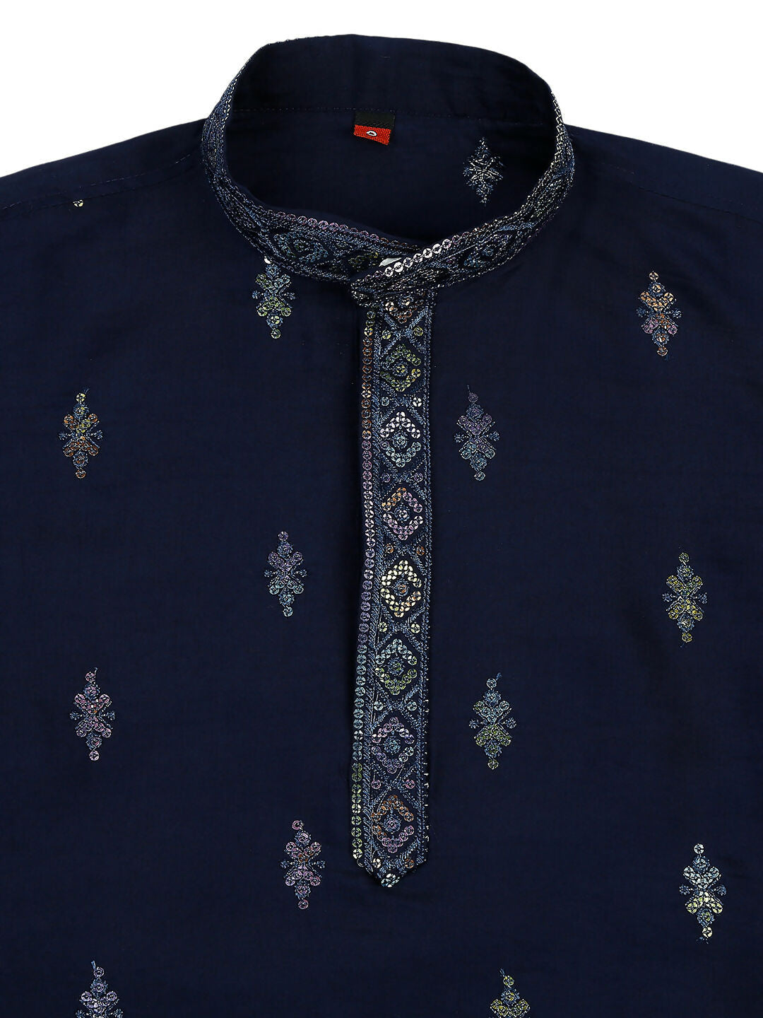 Joban Fashion Kids Island Traditional Ethnic Wear with Silk Sequence Embroidery Kurta and Pyjama Set - Blue