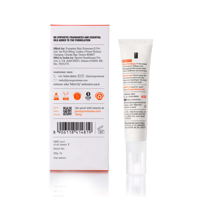 Plum 3% Peptide & 3% Caffeine Under Eye Cream - 15 ML