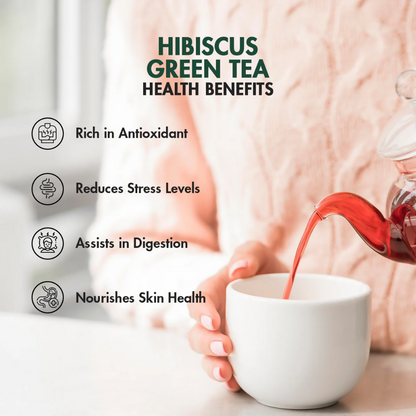 Tea Treasure Hibiscus Loose Leaf Green Tea