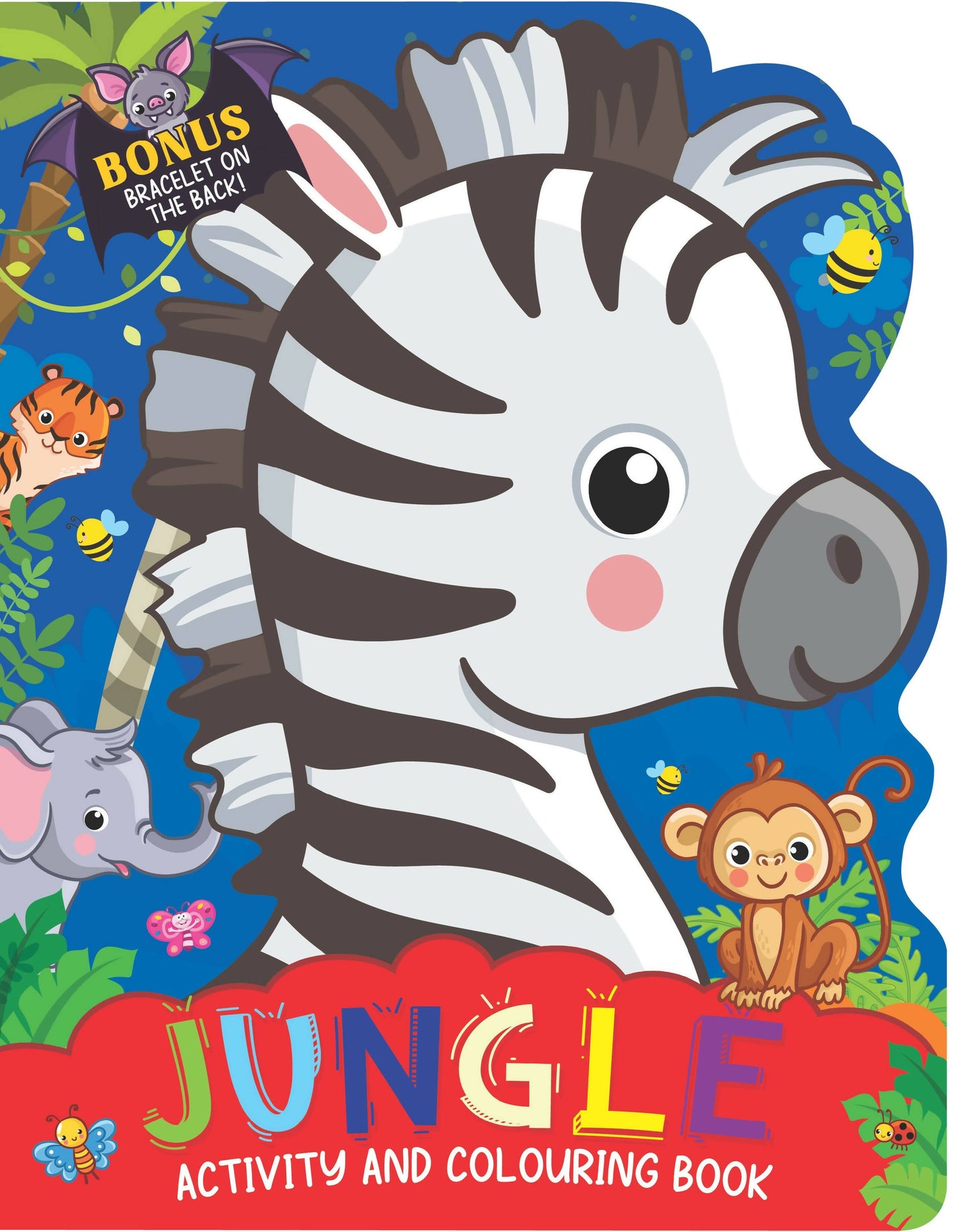 Dreamland Jungle Activity and Colouring Book- Die Cut Animal Shaped Book : Children Interactive & Activity Book