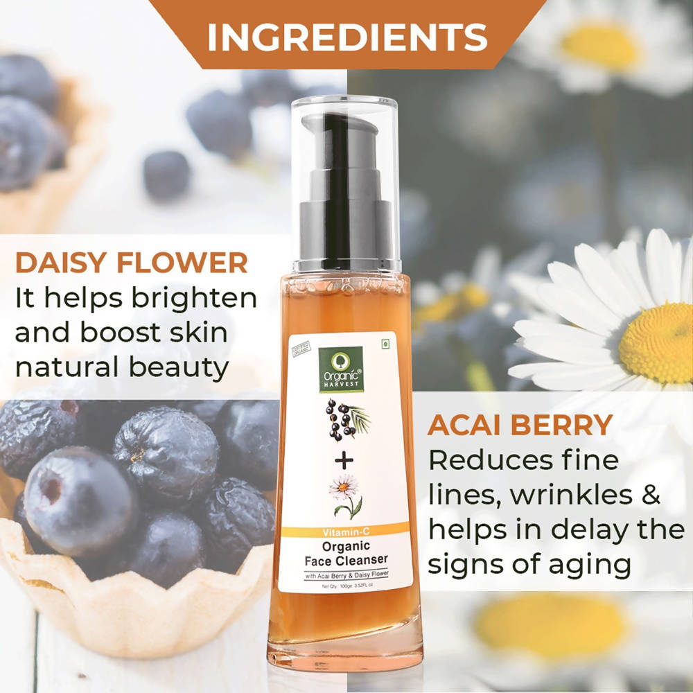 Organic Harvest Vitamin C Organic Face Cleanser - 100 ml