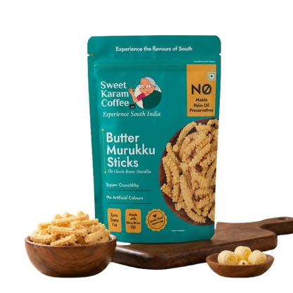 Sweet Karam Coffee Butter Murukku (Benne Murukku)