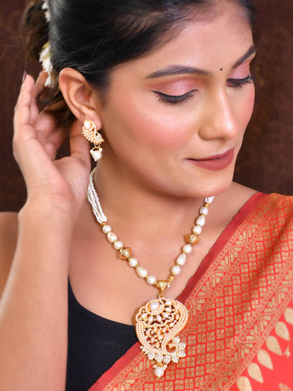 VOJ Women Gold Color stainless steel Jewellery Set