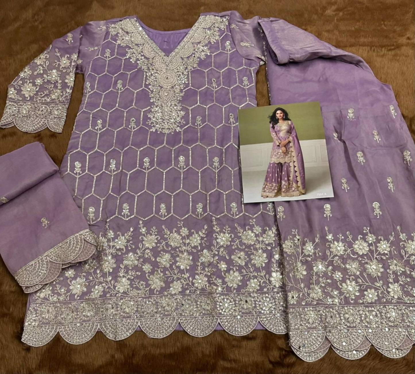 Anaita Purple Real Shimmer Readymade Suit with Embroidery & Real Mirror Work