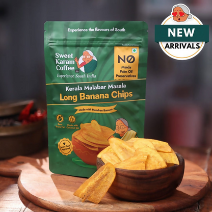 Sweet Karam Coffee Kerala's Long Banana Chips (Malabar Masala)