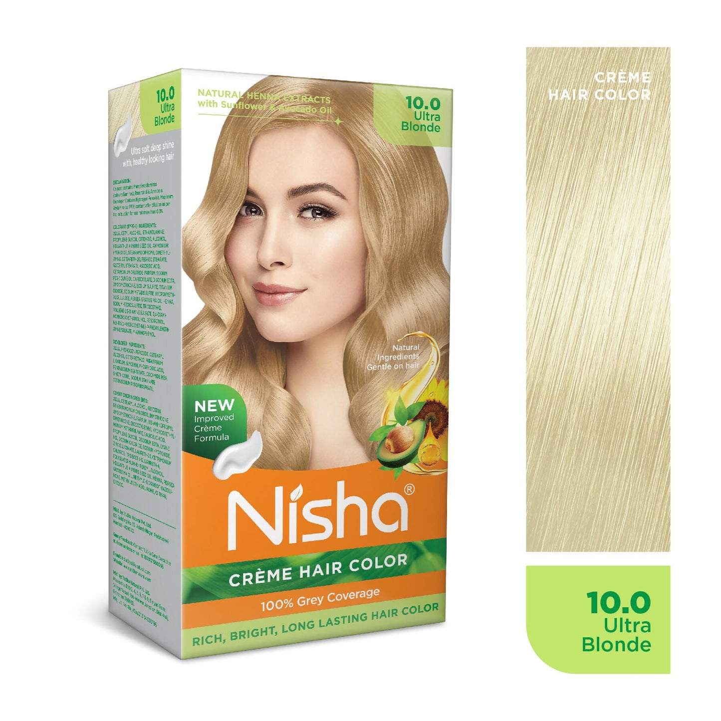 Nisha Creme Hair Color for Women - Ultra Blonde