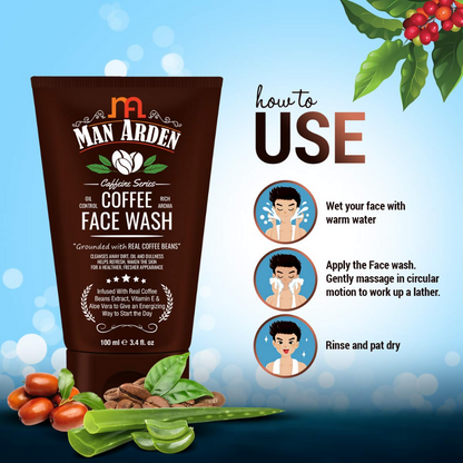 Man Arden Coffee Face Wash - No Parabens, Sulphate, Silicones