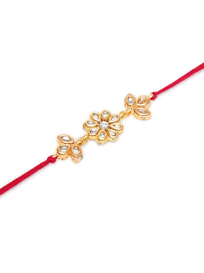 Designer kundan Rakhi - Ruby Raang
