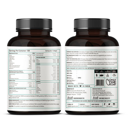 Zingavita Omega 3 With Multivitamins for Holistic Health - 120 softgels