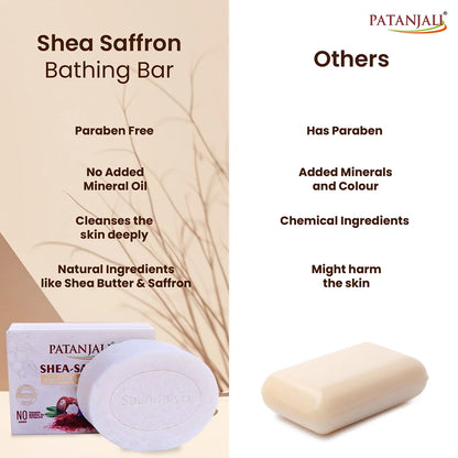 Patanjali Shea- Saffron Cream Bathing Bar 125g (B3 G1)