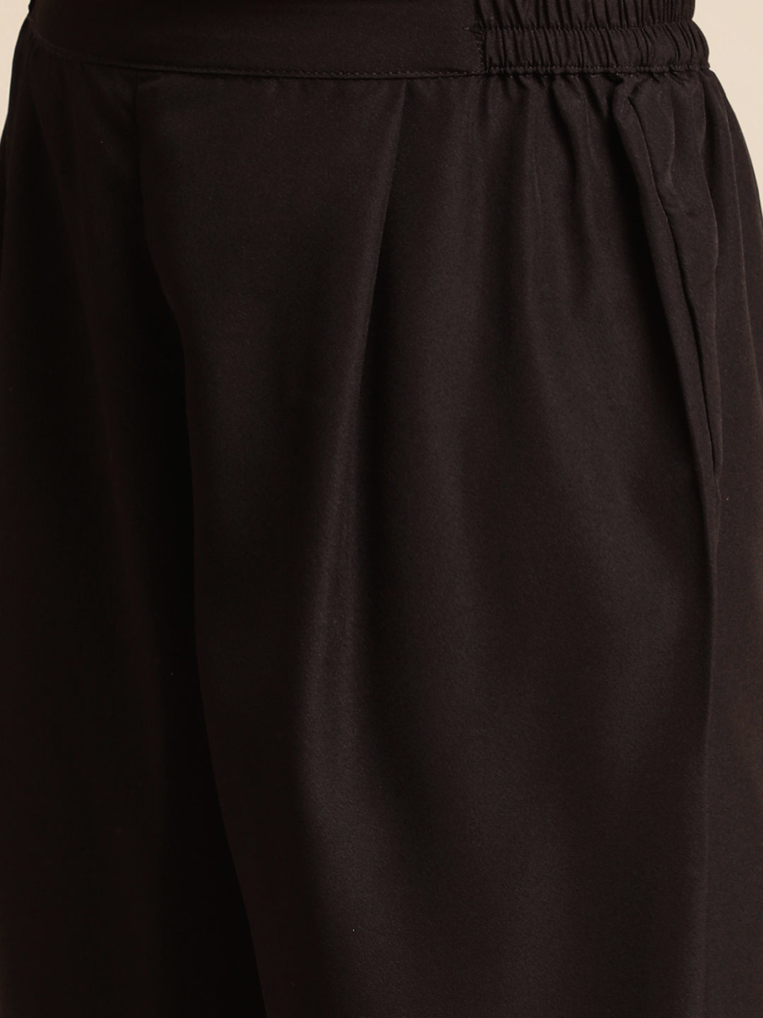 Ahalyaa Black Georgette Curved Kurta Sets
