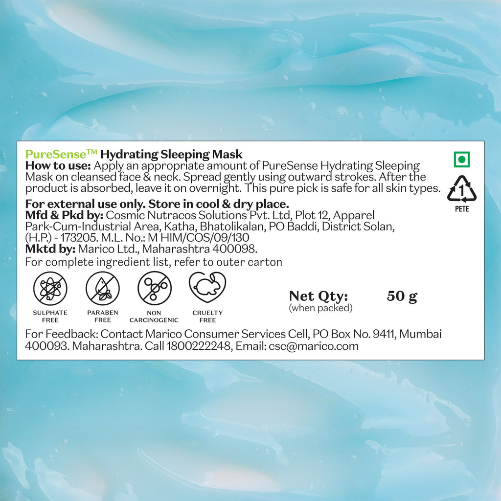 Puresense Hydrating Sleeping Mask - 50 gms