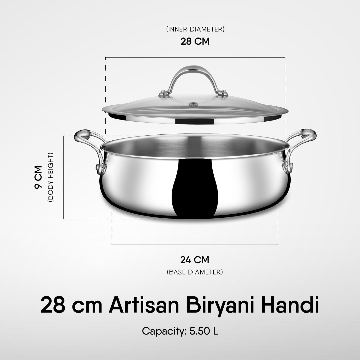 Stahl Artisan Biryani Handi + Lid