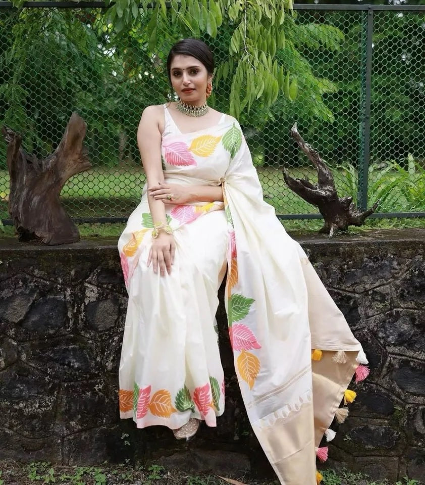 Black Banarasi Soft Silk Saree