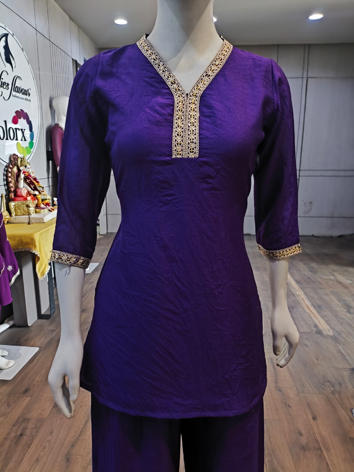 Anaita Purple Stylish Readymade Co-Ords Set